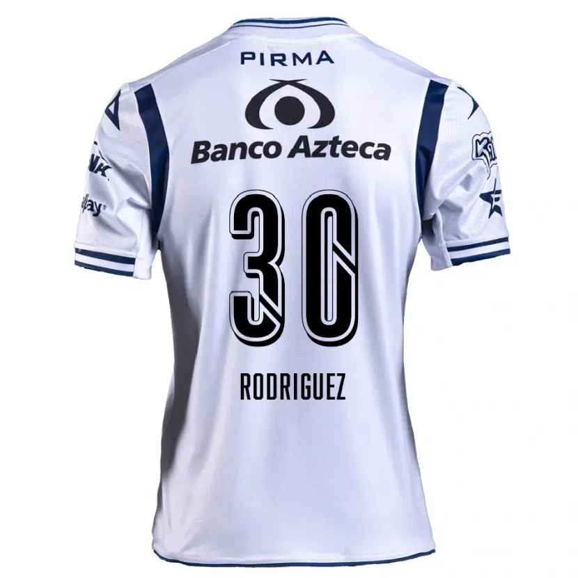 Danxen Heren Jesús Rodríguez #30 Wit Marineblauw Thuisshirt Thuistenue 2024/25 T-Shirt