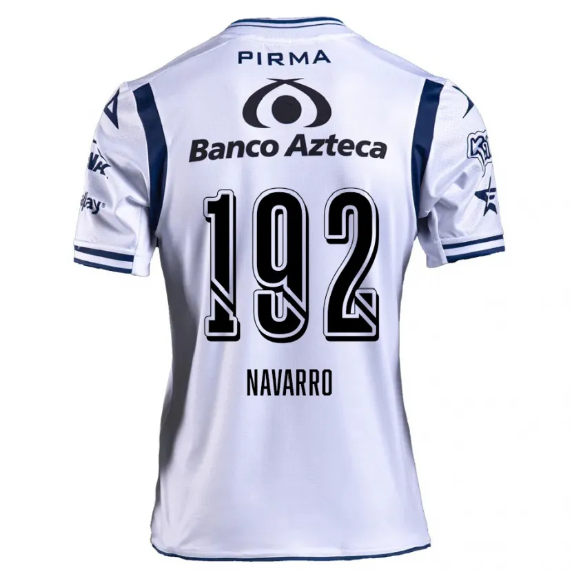 Danxen Heren Eduardo Navarro #192 Wit Marineblauw Thuisshirt Thuistenue 2024/25 T-Shirt