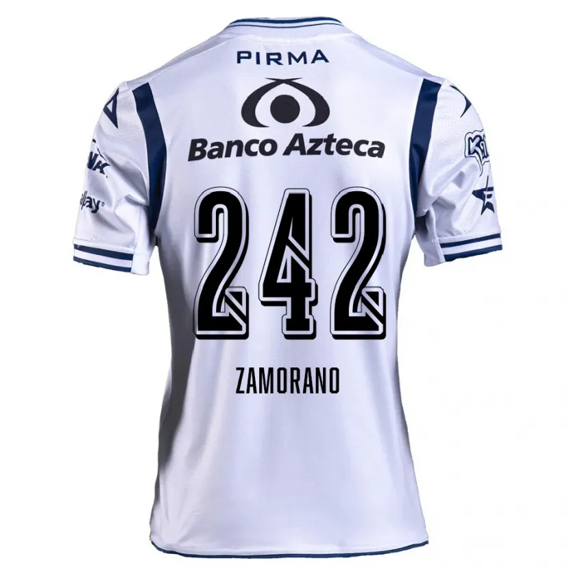 Danxen Heren Leonardo Zamorano #242 Wit Marineblauw Thuisshirt Thuistenue 2024/25 T-Shirt