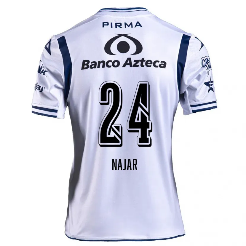 Danxen Heren Ivonne Najar #24 Wit Marineblauw Thuisshirt Thuistenue 2024/25 T-Shirt