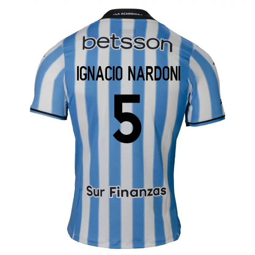 Danxen Heren Juan Ignacio Nardoni #5 Blauw Wit Zwart Thuisshirt Thuistenue 2024/25 T-Shirt