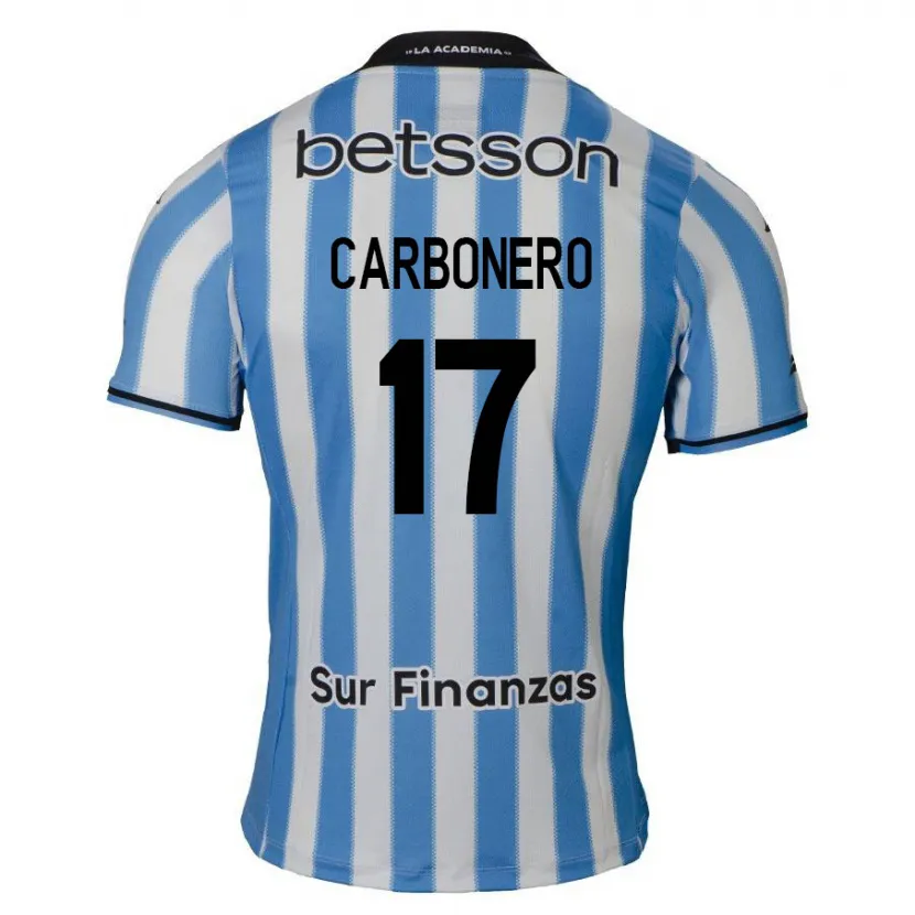 Danxen Heren Johan Carbonero #17 Blauw Wit Zwart Thuisshirt Thuistenue 2024/25 T-Shirt