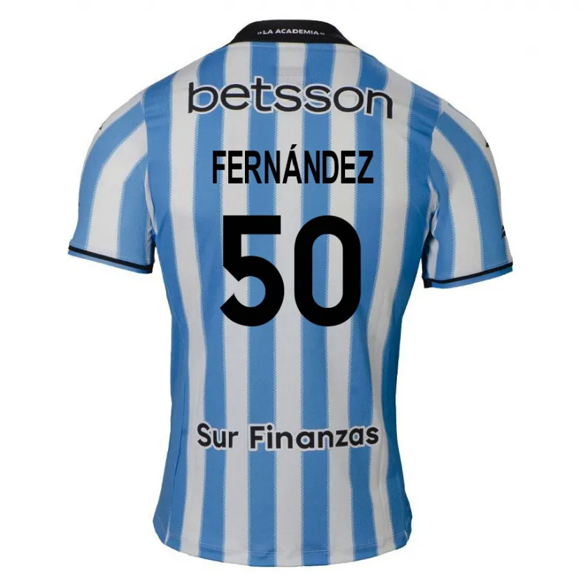 Danxen Heren Román Fernández #50 Blauw Wit Zwart Thuisshirt Thuistenue 2024/25 T-Shirt