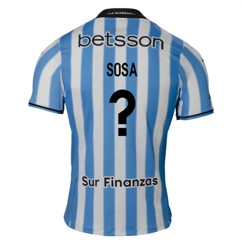 Danxen Heren Gonzalo Sosa #0 Blauw Wit Zwart Thuisshirt Thuistenue 2024/25 T-Shirt