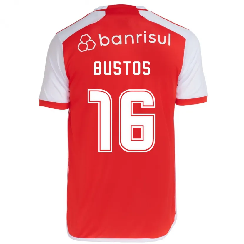 Danxen Heren Fabricio Bustos #16 Rood Wit Thuisshirt Thuistenue 2024/25 T-Shirt