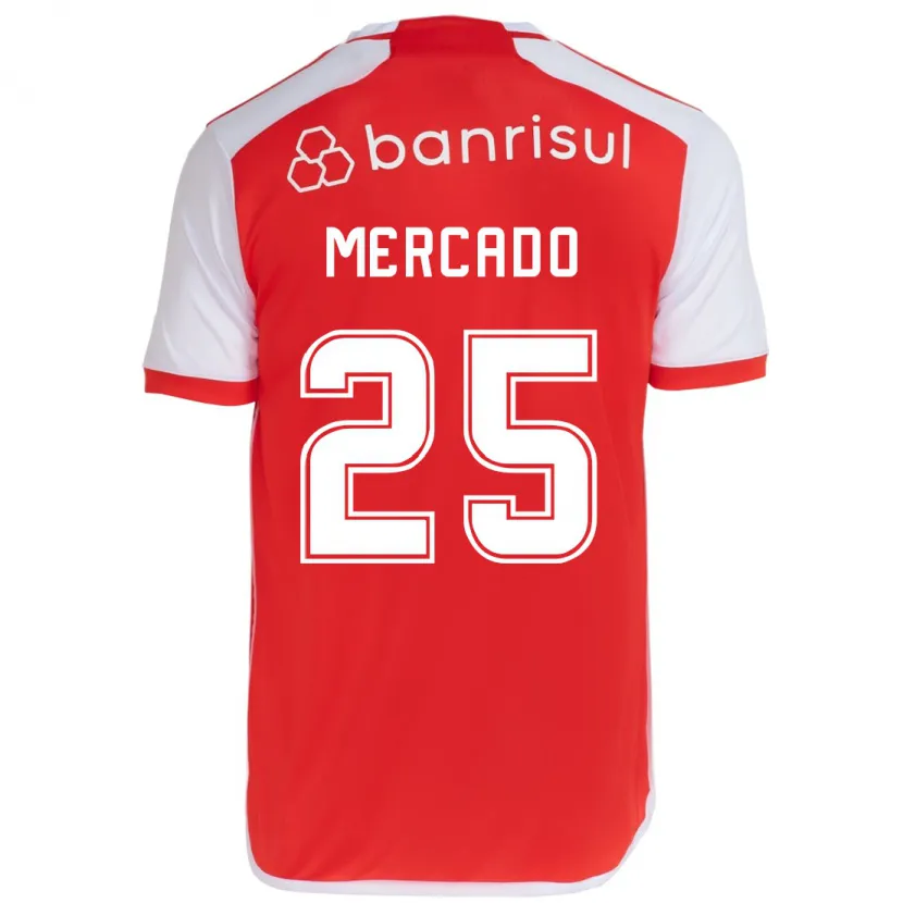 Danxen Heren Gabriel Mercado #25 Rood Wit Thuisshirt Thuistenue 2024/25 T-Shirt