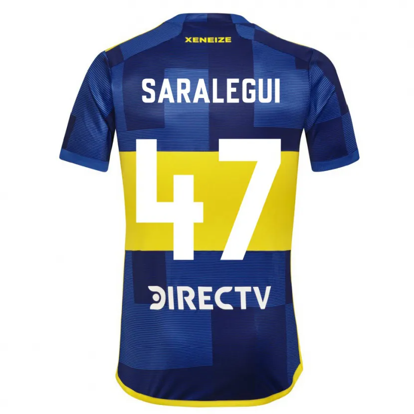 Danxen Heren Jabes Saralegui #47 Blauw Geel Thuisshirt Thuistenue 2024/25 T-Shirt