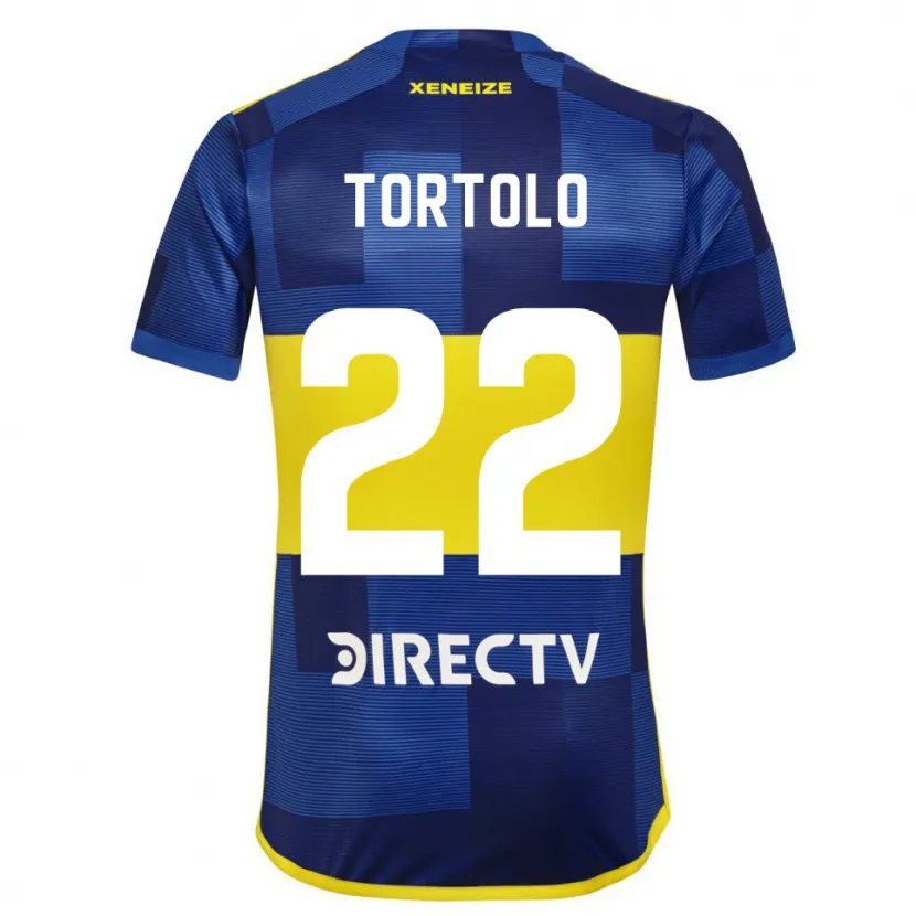 Danxen Heren Dulce Tortolo #22 Blauw Geel Thuisshirt Thuistenue 2024/25 T-Shirt