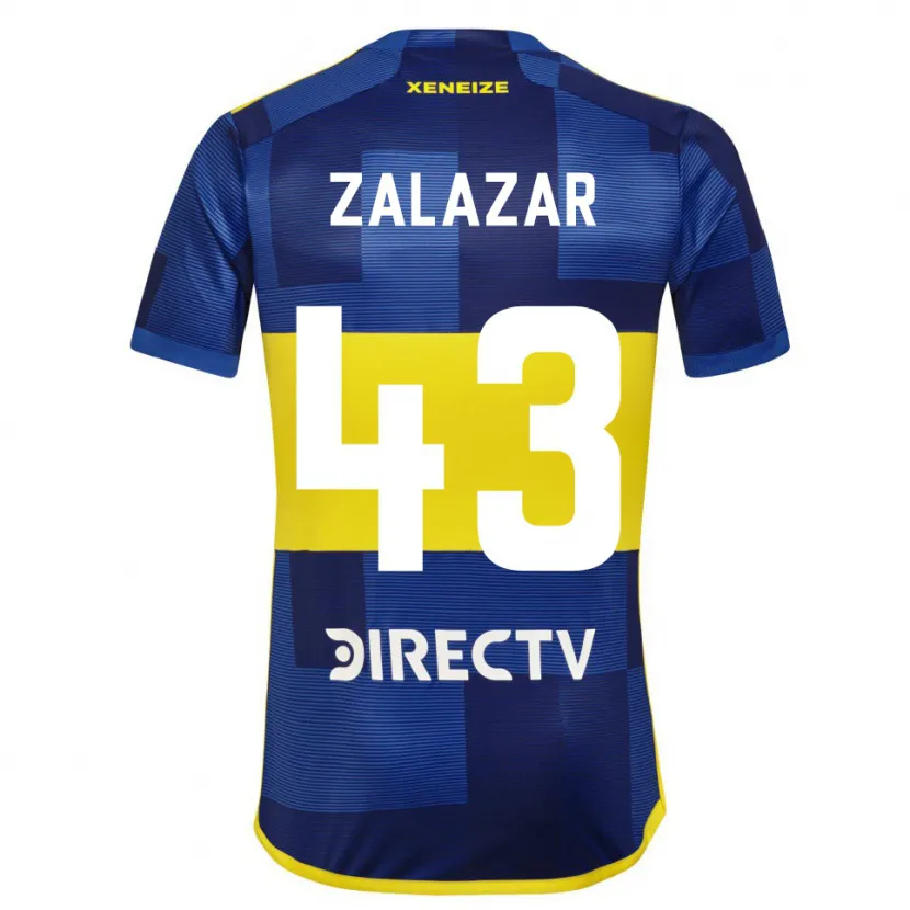 Danxen Heren Maximiliano Zalazar #43 Blauw Geel Thuisshirt Thuistenue 2024/25 T-Shirt