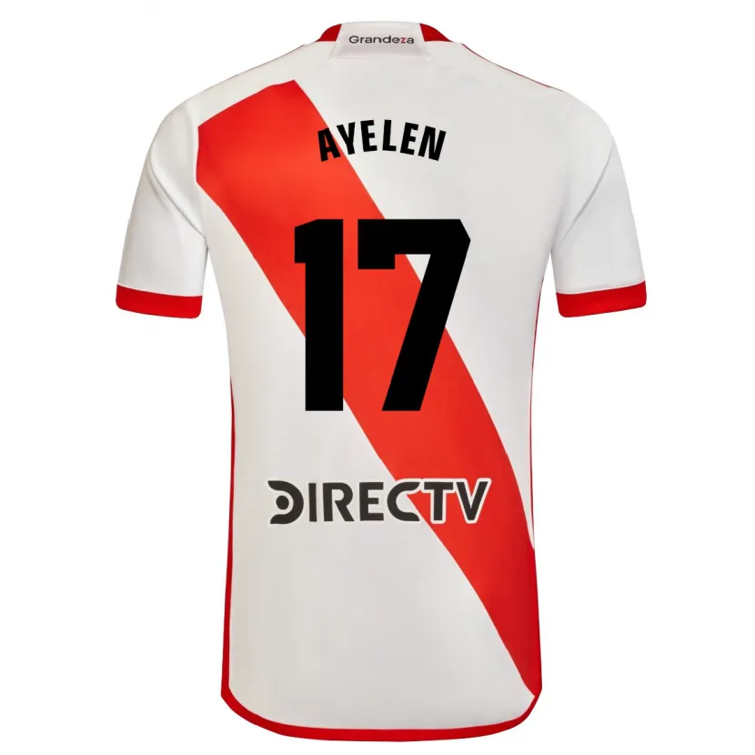 Danxen Heren Stephanie Ayelén Melgarejo #17 Wit Rood Thuisshirt Thuistenue 2024/25 T-Shirt