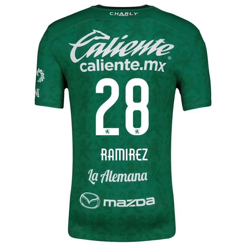 Danxen Heren David Ramírez #28 Groen Wit Thuisshirt Thuistenue 2024/25 T-Shirt