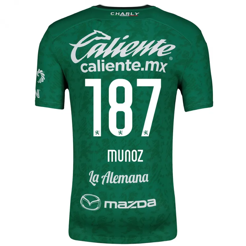 Danxen Heren Diego Muñoz #187 Groen Wit Thuisshirt Thuistenue 2024/25 T-Shirt