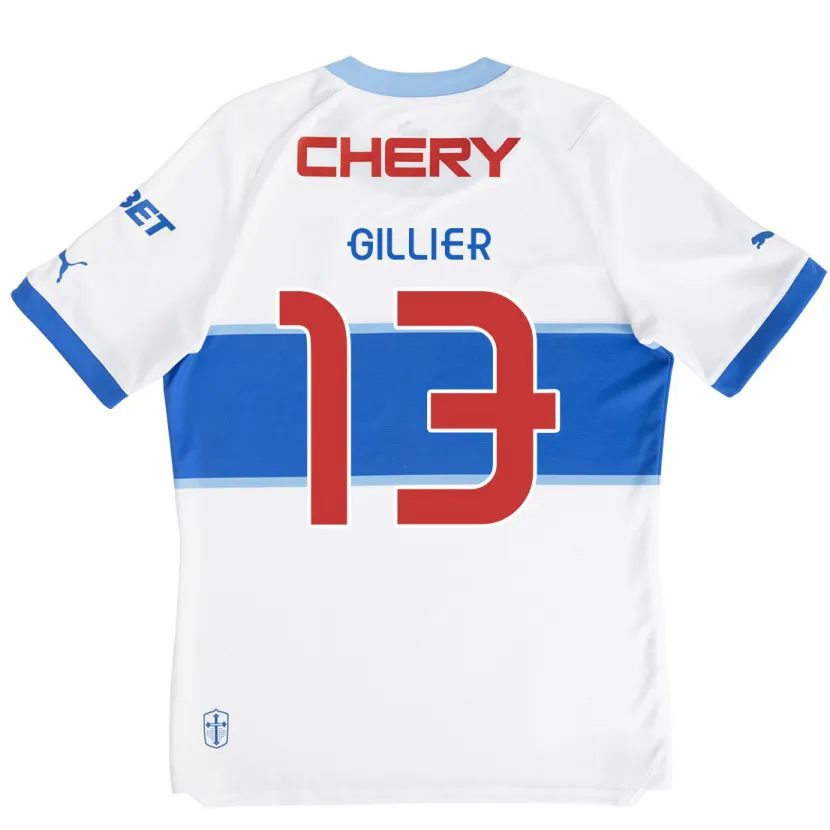 Danxen Heren Thomas Gillier #13 Wit Blauw Thuisshirt Thuistenue 2024/25 T-Shirt