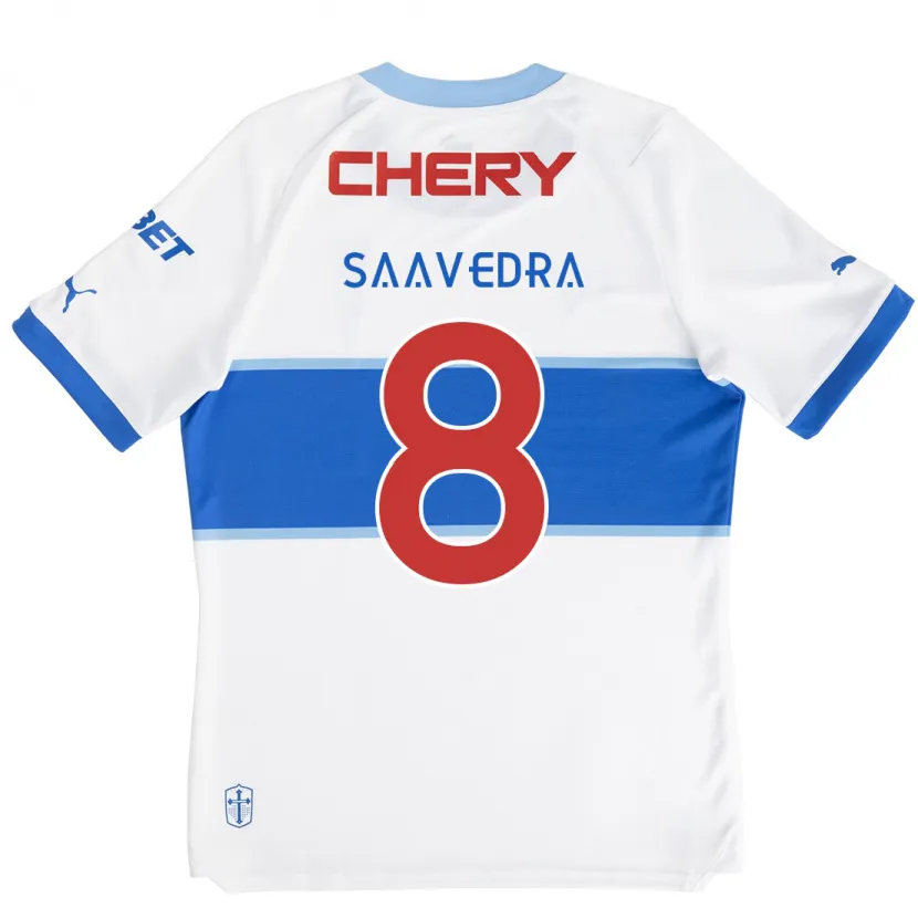 Danxen Heren Ignacio Saavedra #8 Wit Blauw Thuisshirt Thuistenue 2024/25 T-Shirt