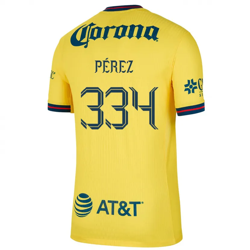 Danxen Heren Diego Pérez #334 Geel Blauw Thuisshirt Thuistenue 2024/25 T-Shirt