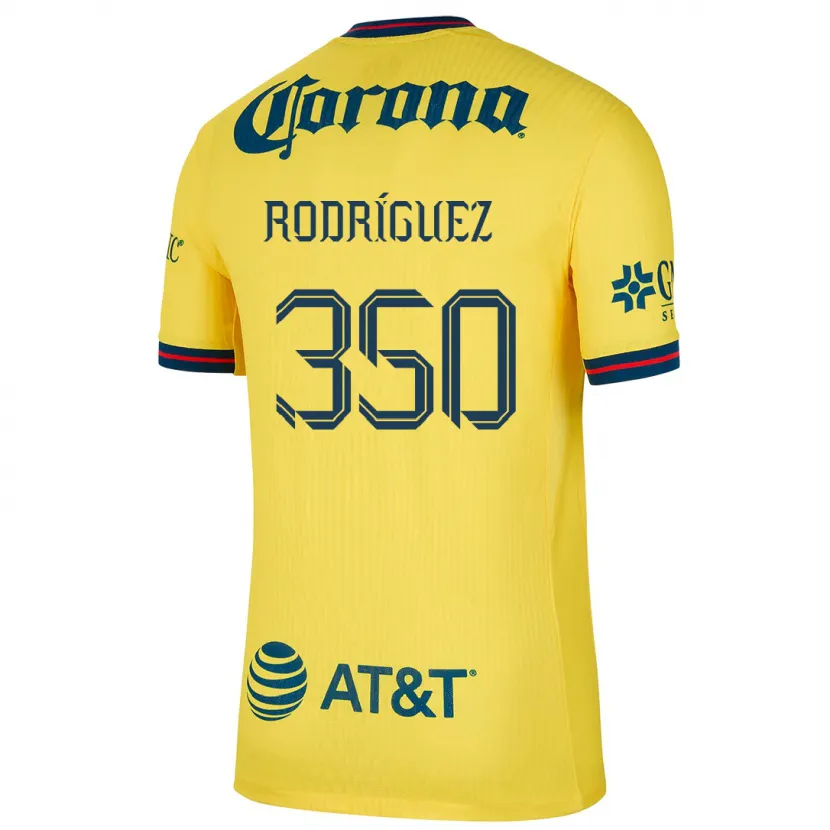 Danxen Heren Ángel Rodríguez #350 Geel Blauw Thuisshirt Thuistenue 2024/25 T-Shirt