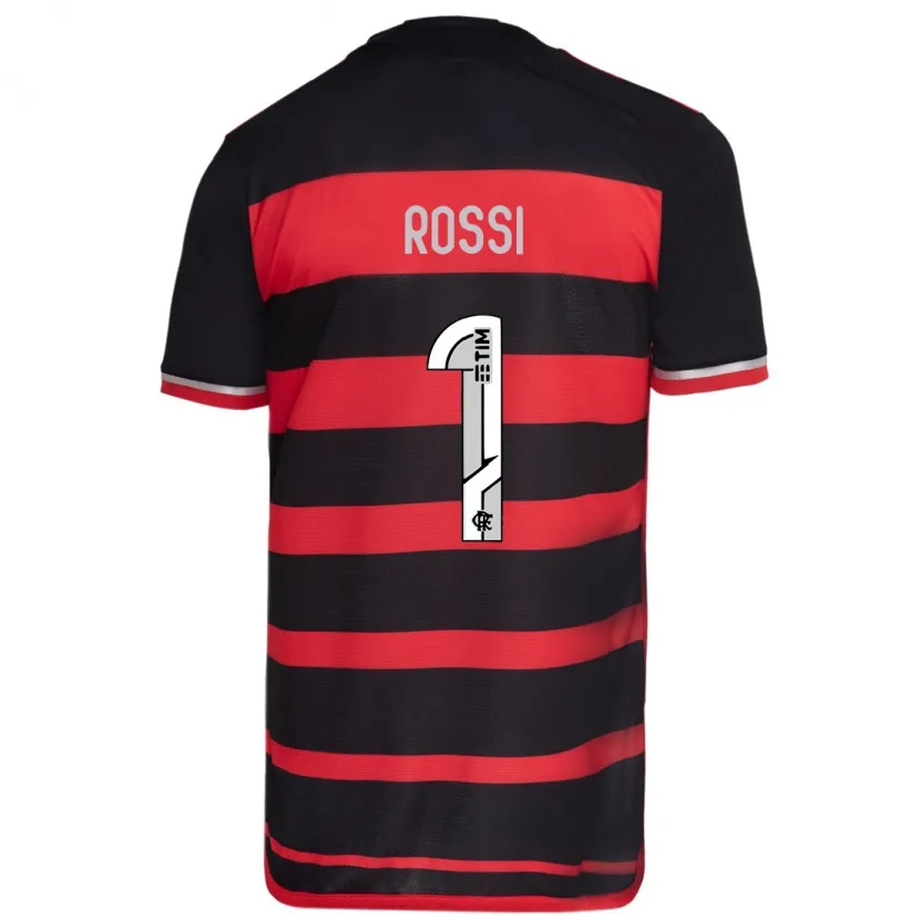 Danxen Heren Agustín Rossi #1 Rood Zwart Thuisshirt Thuistenue 2024/25 T-Shirt