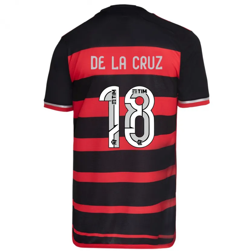 Danxen Heren Nicolás De La Cruz #18 Rood Zwart Thuisshirt Thuistenue 2024/25 T-Shirt