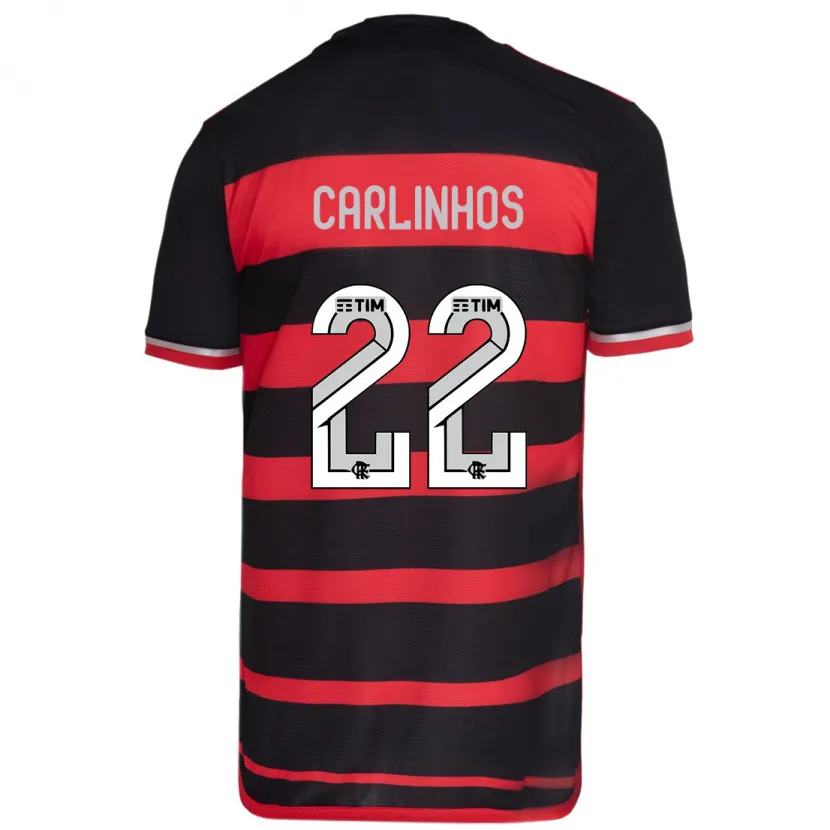 Danxen Heren Carlinhos #22 Rood Zwart Thuisshirt Thuistenue 2024/25 T-Shirt