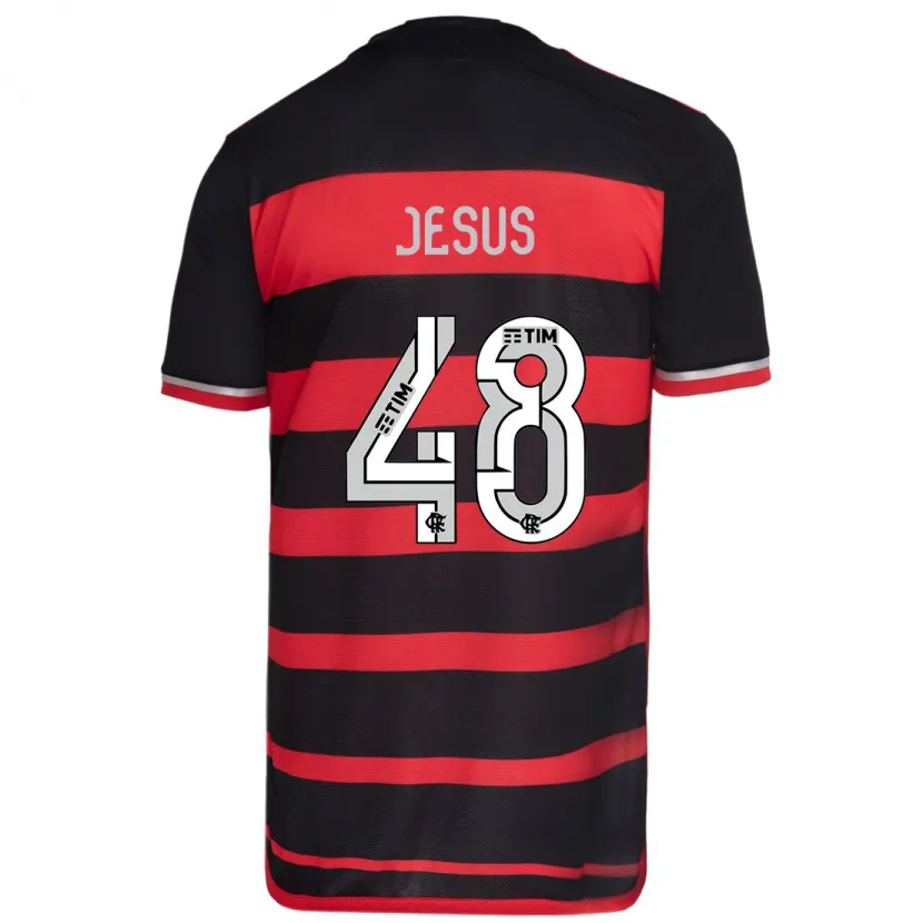 Danxen Heren Igor Jesus #48 Rood Zwart Thuisshirt Thuistenue 2024/25 T-Shirt