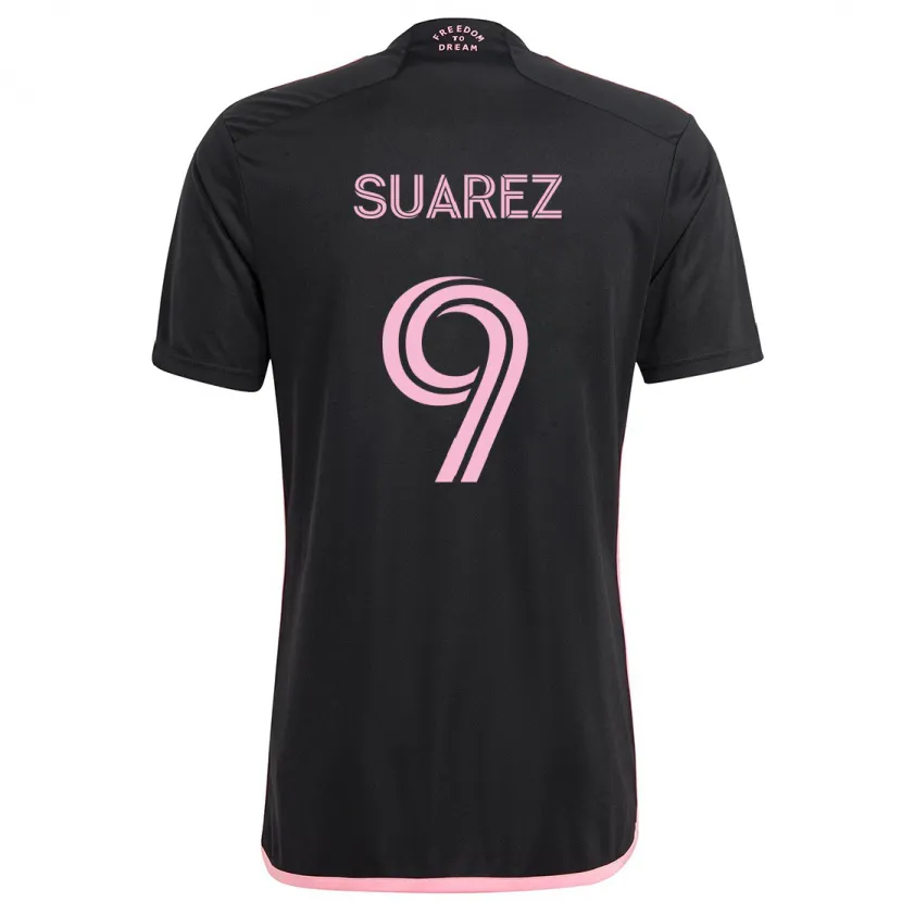 Danxen Heren Luis Suárez #9 Zwart Uitshirt Uittenue 2024/25 T-Shirt