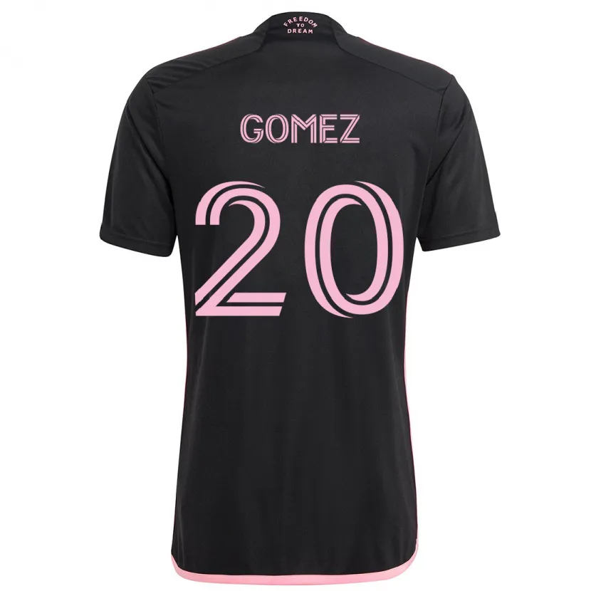 Danxen Heren Diego Gómez #20 Zwart Uitshirt Uittenue 2024/25 T-Shirt