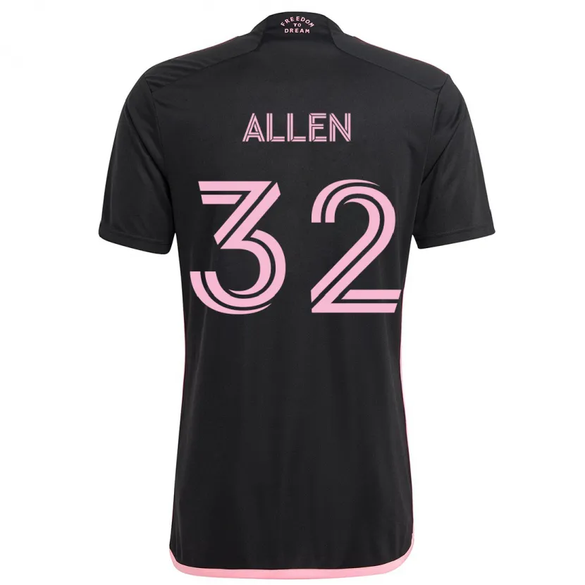 Danxen Heren Noah Allen #32 Zwart Uitshirt Uittenue 2024/25 T-Shirt