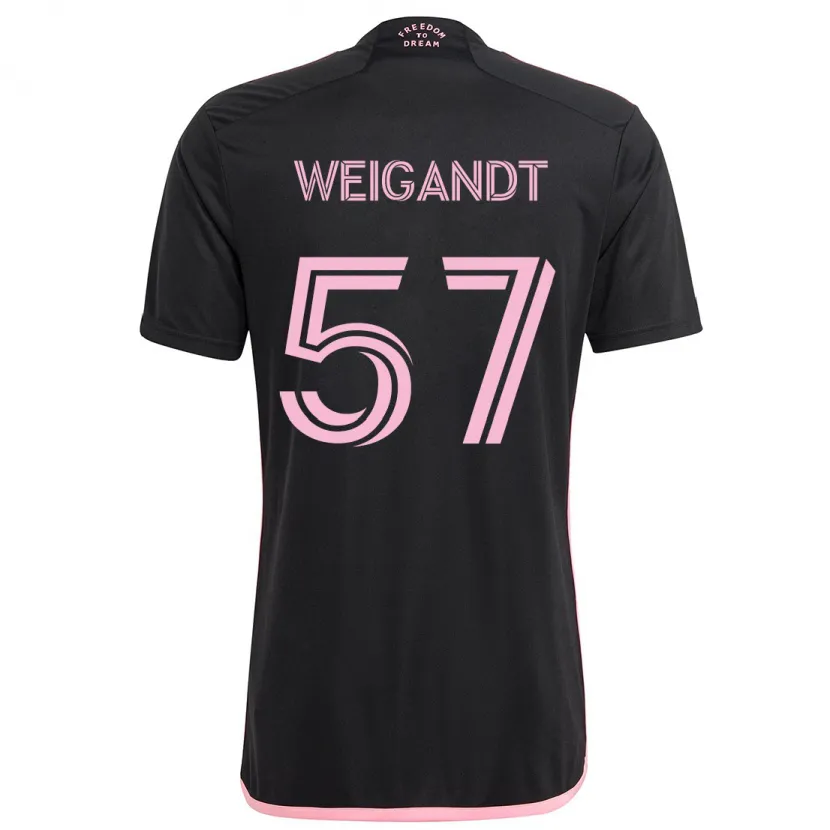 Danxen Heren Marcelo Weigandt #57 Zwart Uitshirt Uittenue 2024/25 T-Shirt