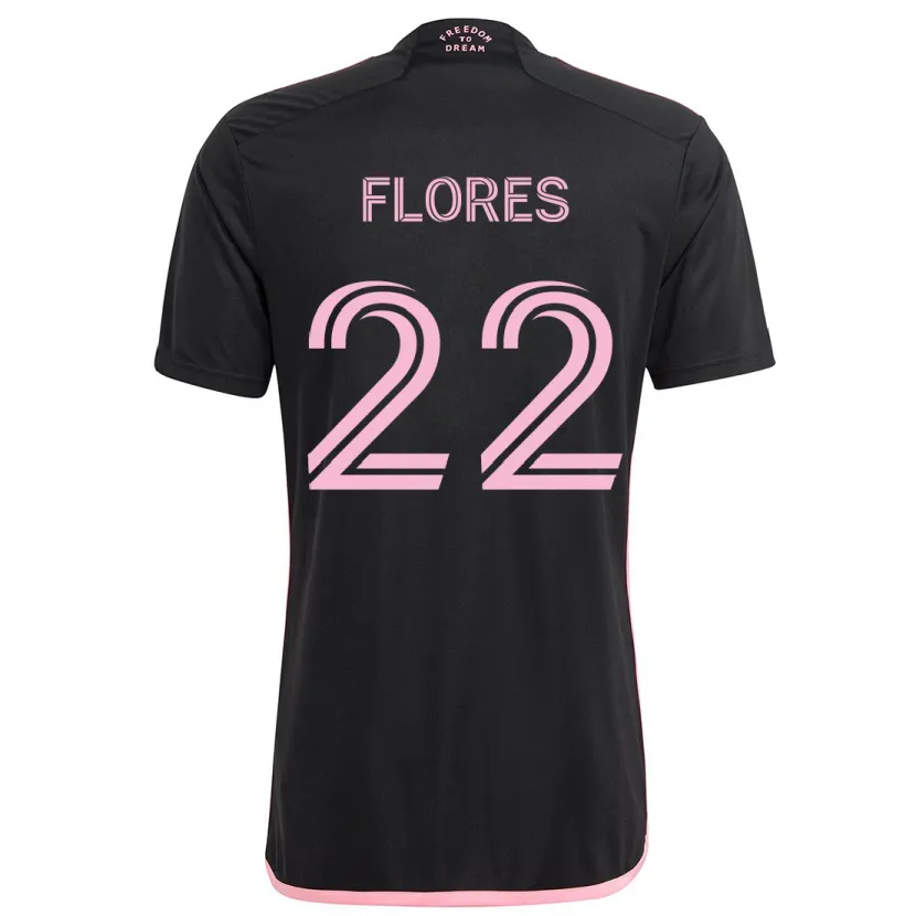 Danxen Heren Alejandro Flores #22 Zwart Uitshirt Uittenue 2024/25 T-Shirt