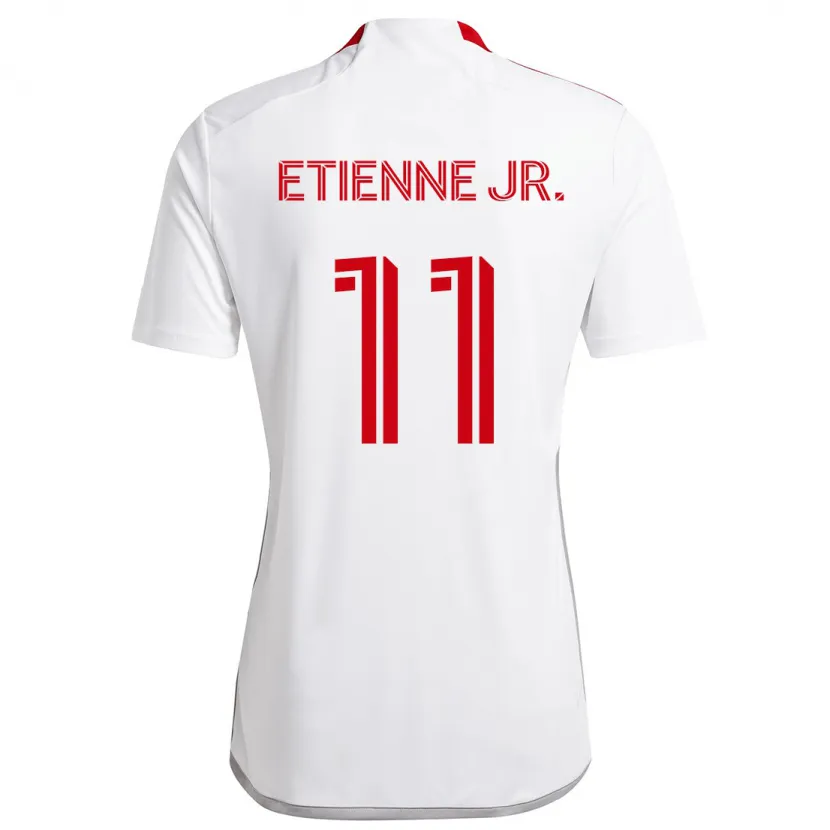 Danxen Heren Derrick Etienne Jr. #11 Wit Rood Uitshirt Uittenue 2024/25 T-Shirt