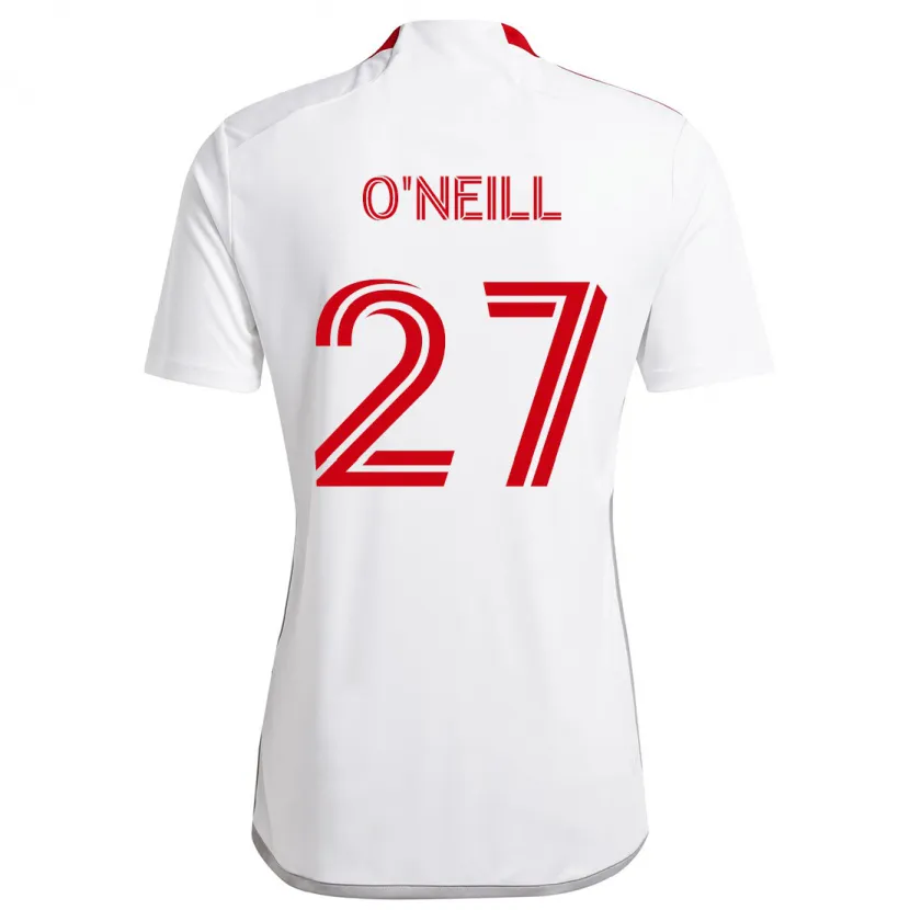 Danxen Heren Shane O'neill #27 Wit Rood Uitshirt Uittenue 2024/25 T-Shirt