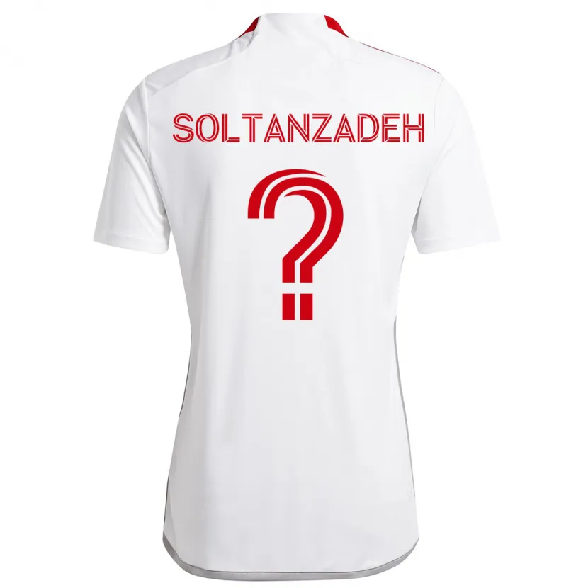 Danxen Heren Shayan Soltanzadeh #0 Wit Rood Uitshirt Uittenue 2024/25 T-Shirt