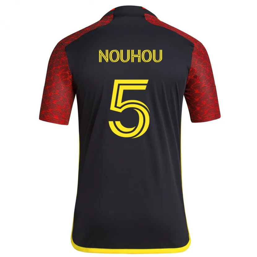 Danxen Heren Nouhou #5 Rood Zwart Uitshirt Uittenue 2024/25 T-Shirt