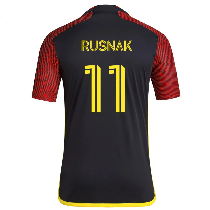 Danxen Heren Albert Rusnák #11 Rood Zwart Uitshirt Uittenue 2024/25 T-Shirt