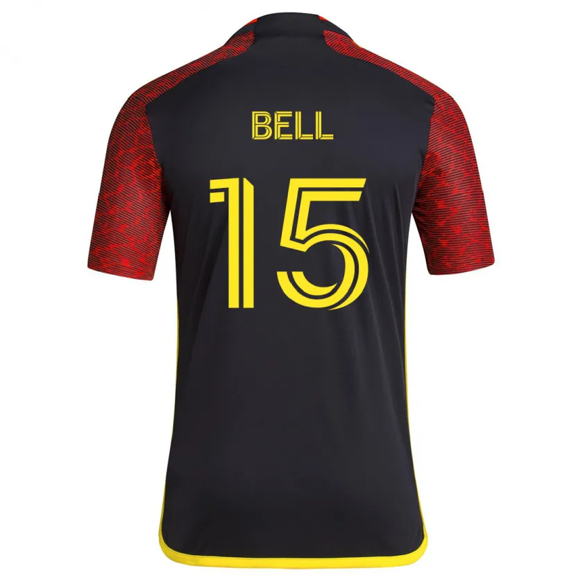 Danxen Heren Jon Bell #15 Rood Zwart Uitshirt Uittenue 2024/25 T-Shirt