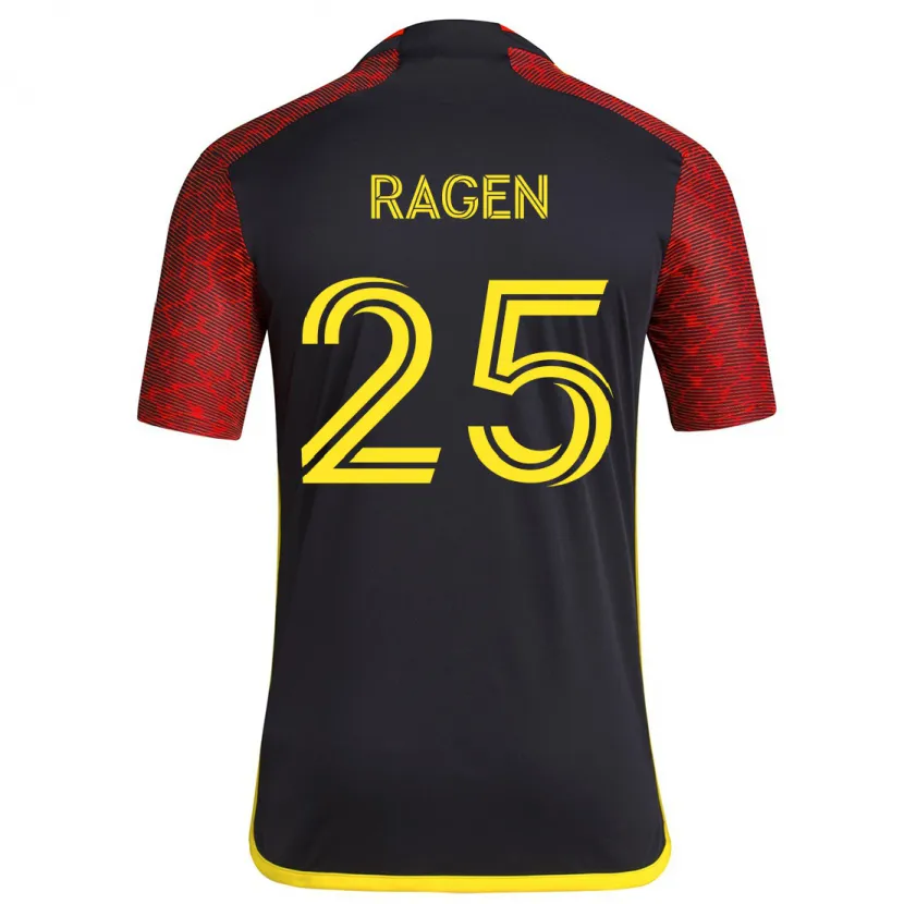 Danxen Heren Jackson Ragen #25 Rood Zwart Uitshirt Uittenue 2024/25 T-Shirt