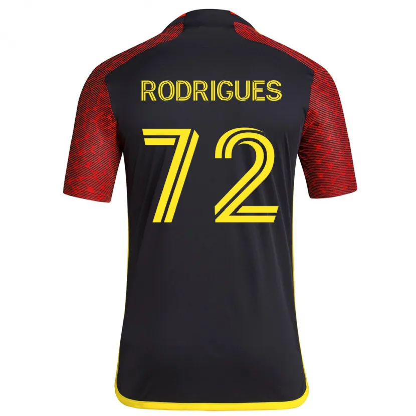 Danxen Heren Braudílio Rodrigues #72 Rood Zwart Uitshirt Uittenue 2024/25 T-Shirt