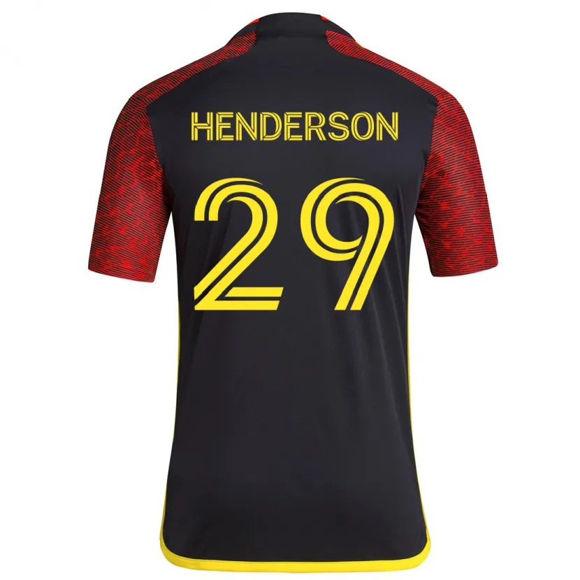 Danxen Heren Anna Henderson #29 Rood Zwart Uitshirt Uittenue 2024/25 T-Shirt