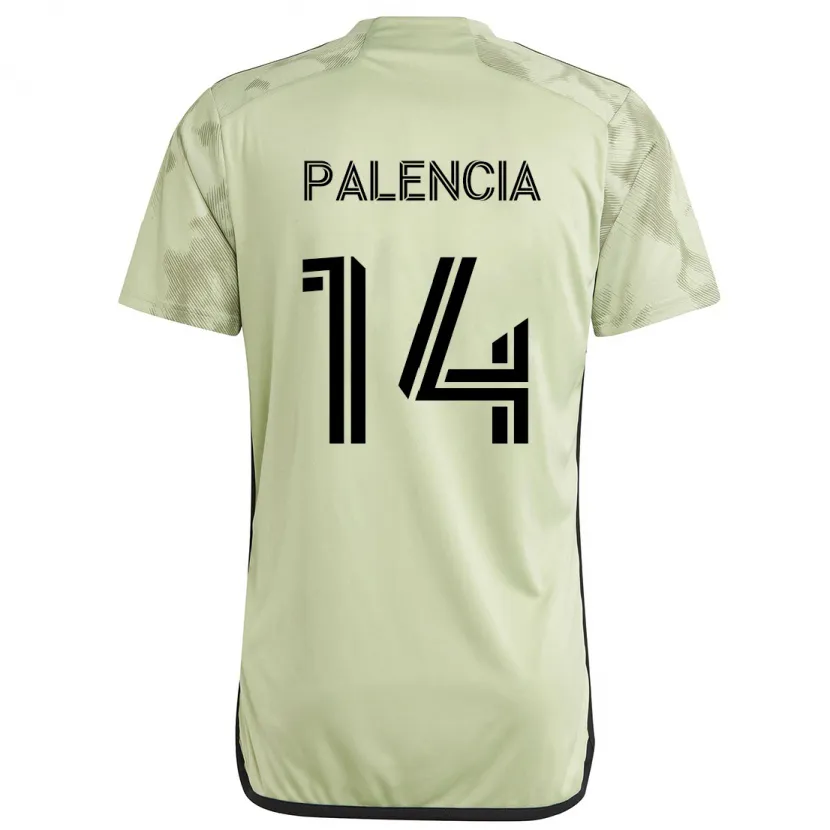 Danxen Heren Sergi Palencia #14 Licht Groen Uitshirt Uittenue 2024/25 T-Shirt