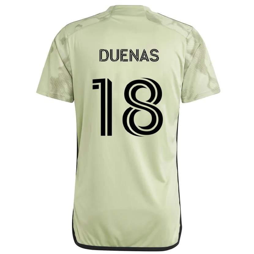 Danxen Heren Érik Dueñas #18 Licht Groen Uitshirt Uittenue 2024/25 T-Shirt