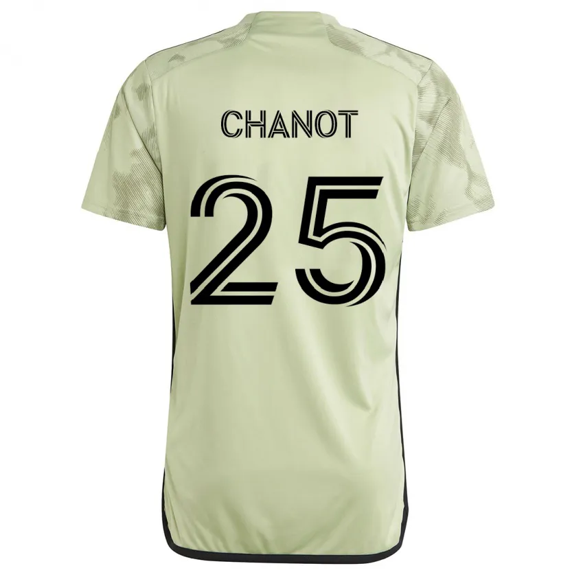 Danxen Heren Maxime Chanot #25 Licht Groen Uitshirt Uittenue 2024/25 T-Shirt