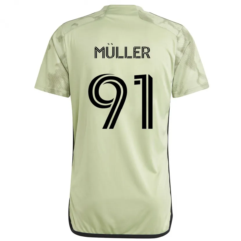 Danxen Heren Luis Müller #91 Licht Groen Uitshirt Uittenue 2024/25 T-Shirt