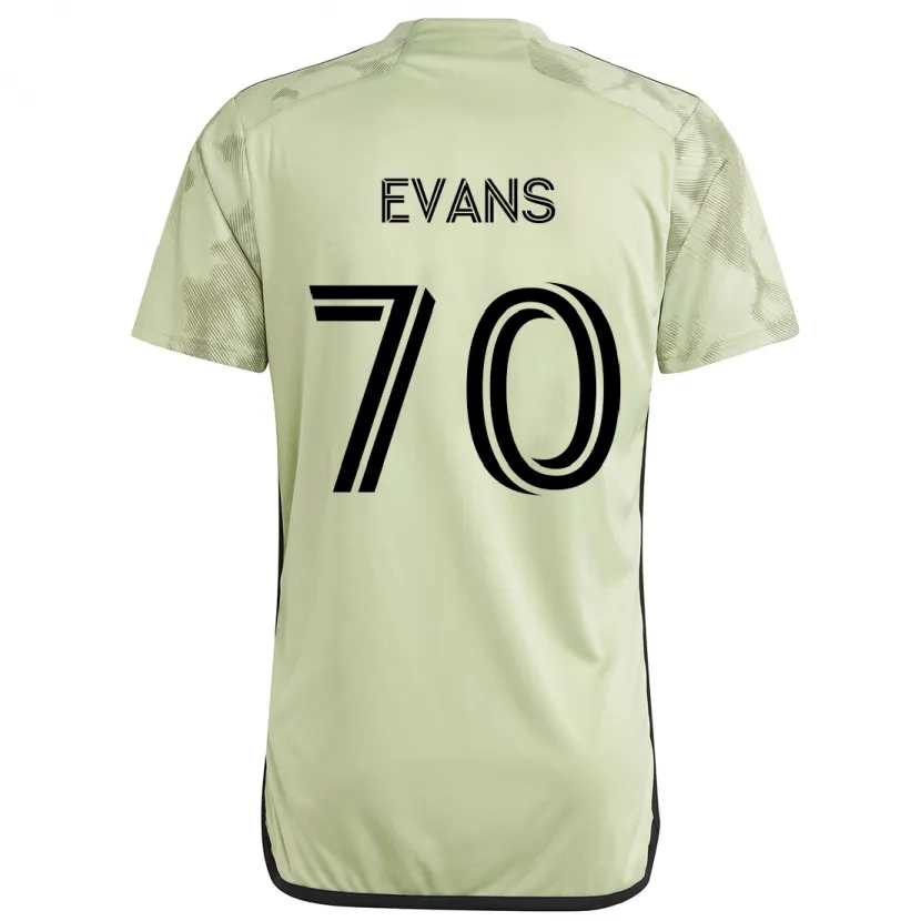 Danxen Heren Matthew Evans #70 Licht Groen Uitshirt Uittenue 2024/25 T-Shirt