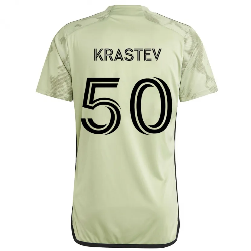 Danxen Heren Filip Krastev #50 Licht Groen Uitshirt Uittenue 2024/25 T-Shirt