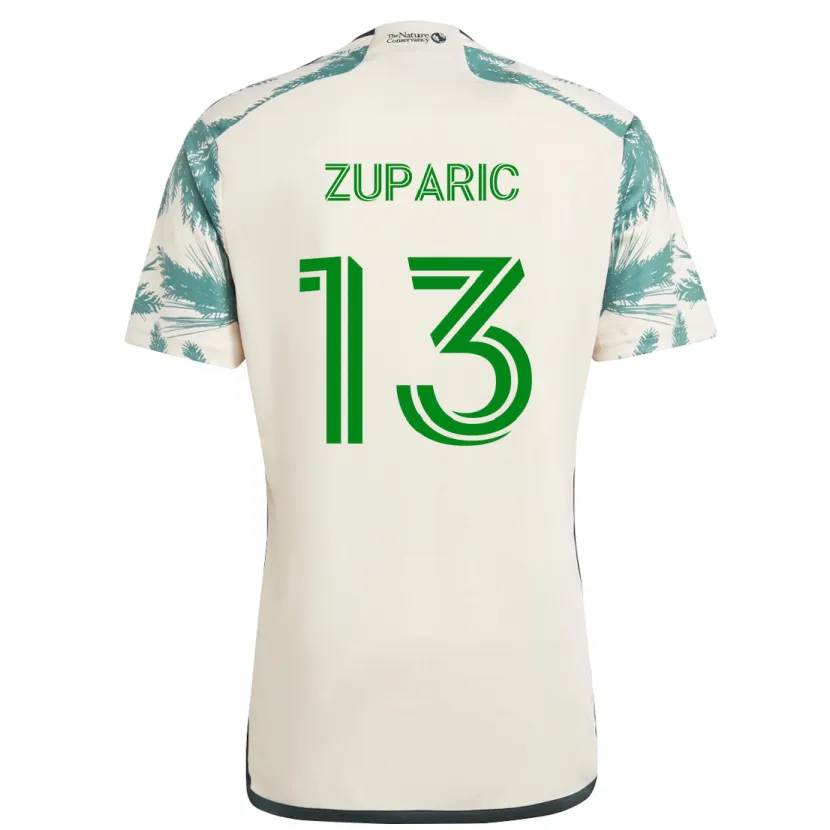 Danxen Heren Dario Zuparic #13 Beigebruin Uitshirt Uittenue 2024/25 T-Shirt