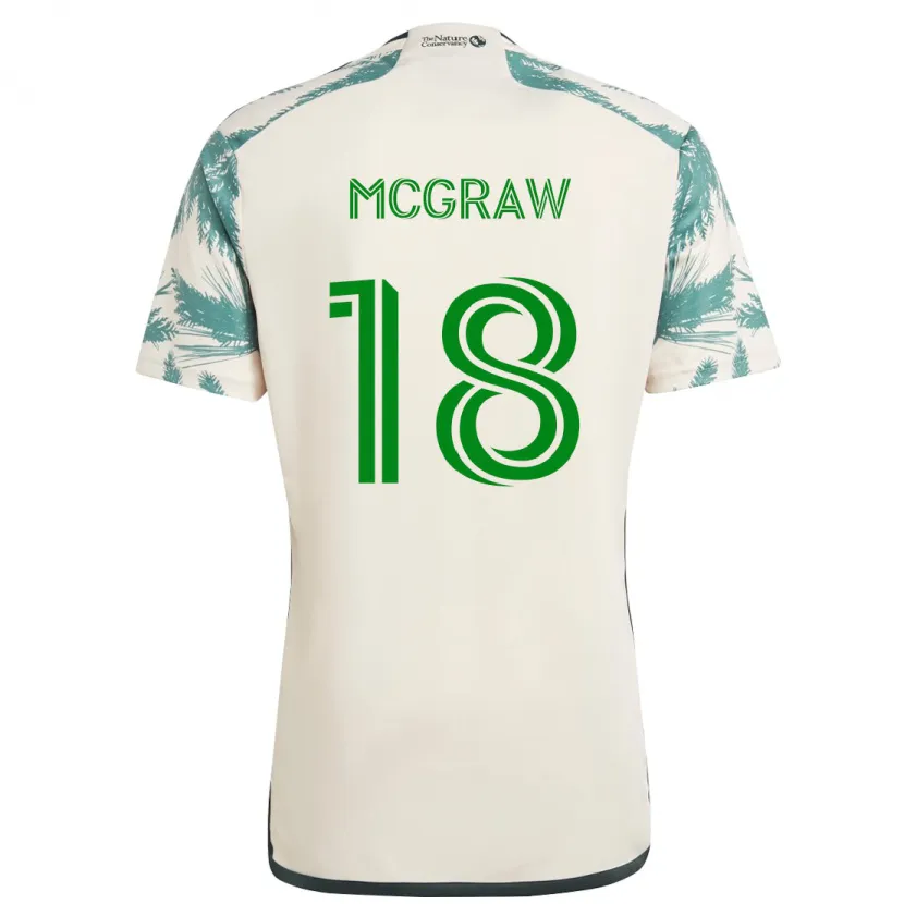 Danxen Heren Zac Mcgraw #18 Beigebruin Uitshirt Uittenue 2024/25 T-Shirt