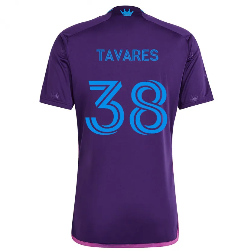 Danxen Heren Iuri Tavares #38 Paarsblauw Uitshirt Uittenue 2024/25 T-Shirt