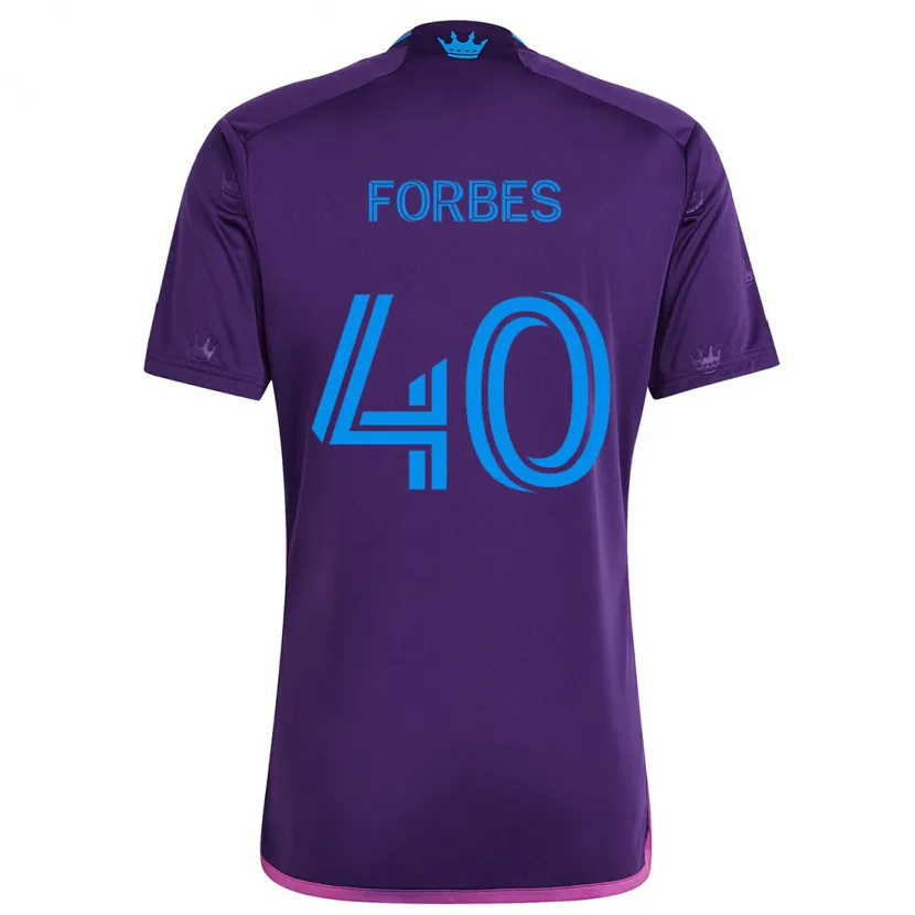 Danxen Heren Jahlane Forbes #40 Paarsblauw Uitshirt Uittenue 2024/25 T-Shirt