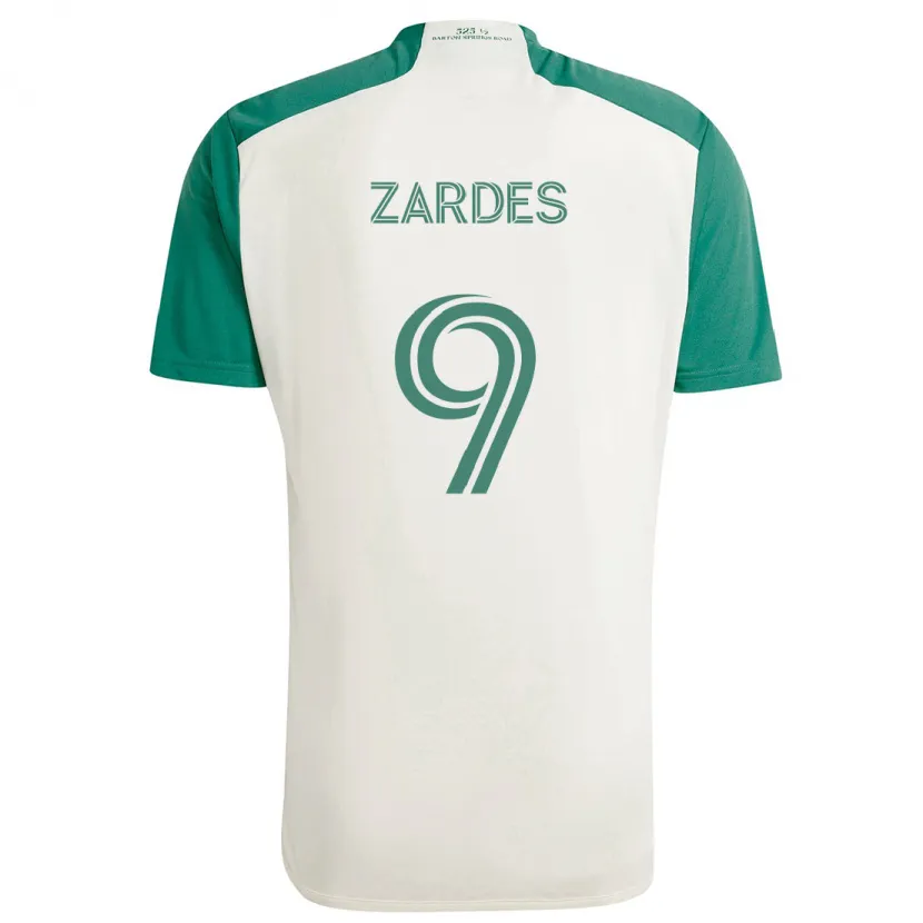 Danxen Heren Gyasi Zardes #9 Bruine Kleuren Groen Uitshirt Uittenue 2024/25 T-Shirt