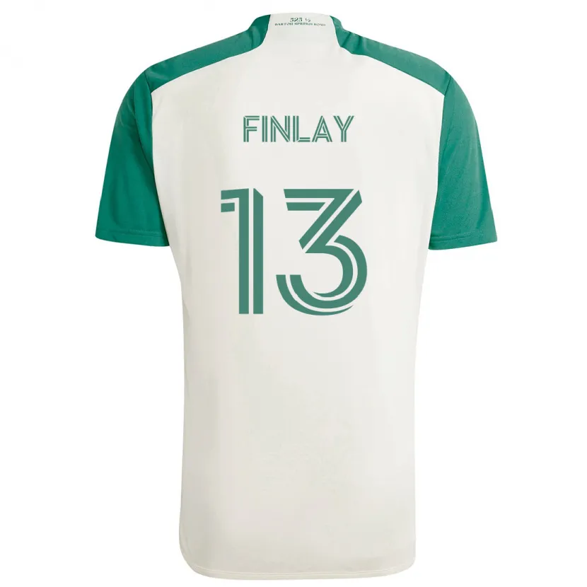 Danxen Heren Ethan Finlay #13 Bruine Kleuren Groen Uitshirt Uittenue 2024/25 T-Shirt